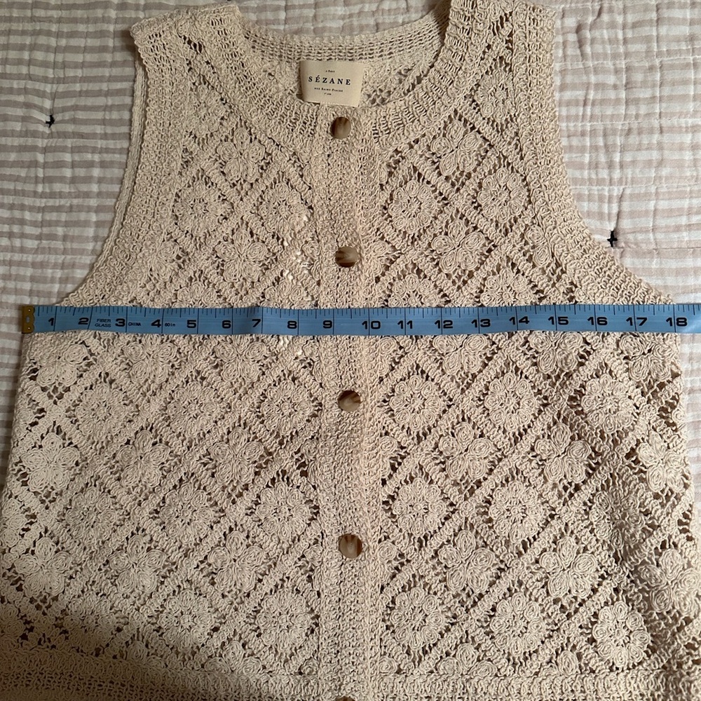 NWT Sezane Ron Top Ecru size S - Picture 7 of 8